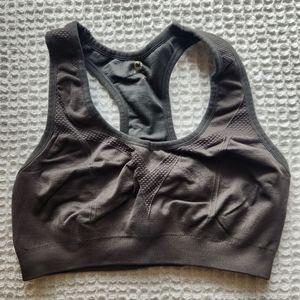 gray sports bra